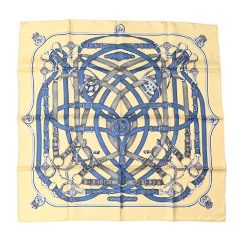 HERMES Silk Cavalcadour Scarf 90 1337028 